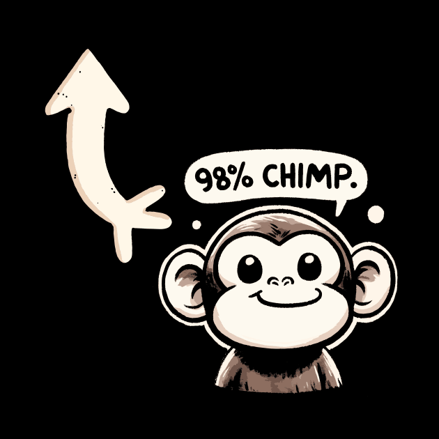 98 Percent little Chimp by DoodleDashDesigns