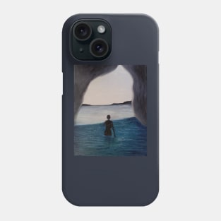 Lurking in the shadows oil painting by Tabitha Kremesec Phone Case