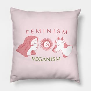 Veganism is Feminism Pillow