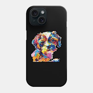 Puppy Colorful Pop art design for Dog Lover Phone Case