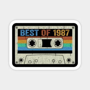 Best Of 1987 37th Birthday Gifts Cassette Tape Vintage Magnet