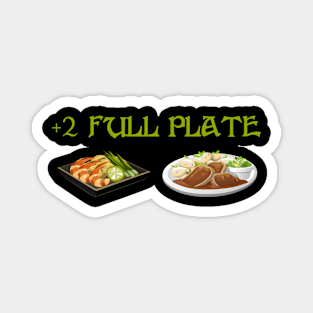 +2 Full Plate Pun Magnet