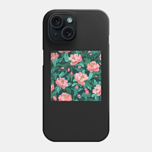 Green FLoral Print Phone Case