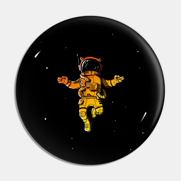 Astronaut Pin by A Comic Wizard