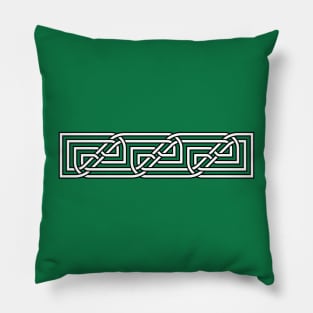 Decorative Rectangular Celtic Interlaced Knot Pattern 3 Pillow