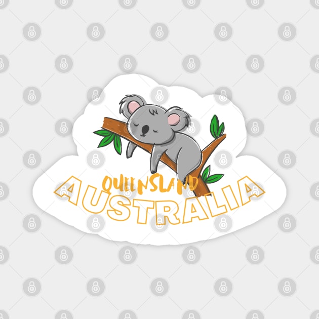 Queensland - Australia Magnet by DW Arts Design