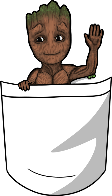 Shirt Pocket Groot Kids T-Shirt by leiacat