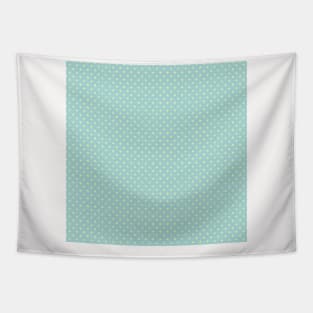 Retro Pattern Neck Gator Aqua and White Dot Tapestry