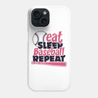 Eat Sleep Baseball repeat Phone Case