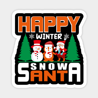 Snow Santa T - Shirt Design Magnet