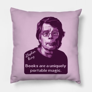 Stephen King Portrait and Quote Pillow