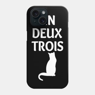 Cute Abstract Un Deux Trois Cat French Kitty Phone Case