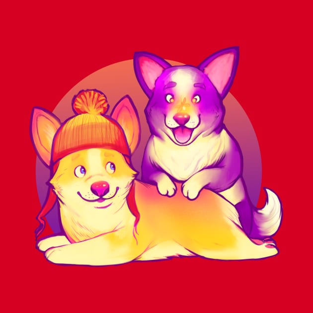 Cunning Corgis by MeganLara