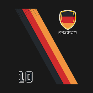 Germany Soccer Fans Jersey German Flag Football Lovers T-Shirt