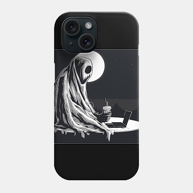 Spooky Ghost Work Phone Case by TomFrontierArt