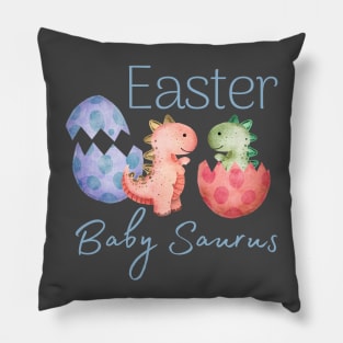 Easter Saurus Egg Blue Pillow