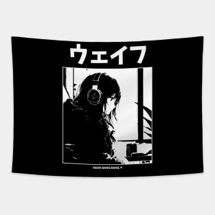 Lofi Beats | Anime Manga Girl | Japan Aesthetic Tapestry