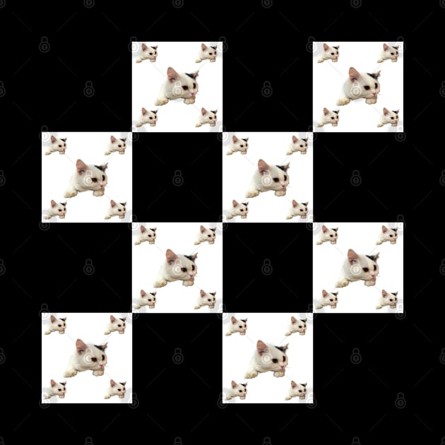 cat black and white pattern by always.lazy