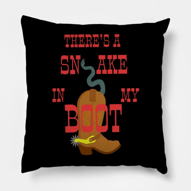 There's a snake in my boot Pillow by Philharmagicalshop