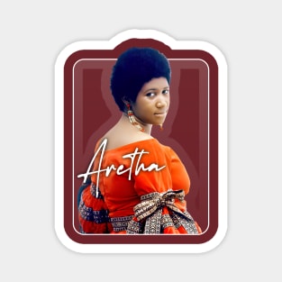 Aretha Franklin / Retro Soul Fan Design Magnet