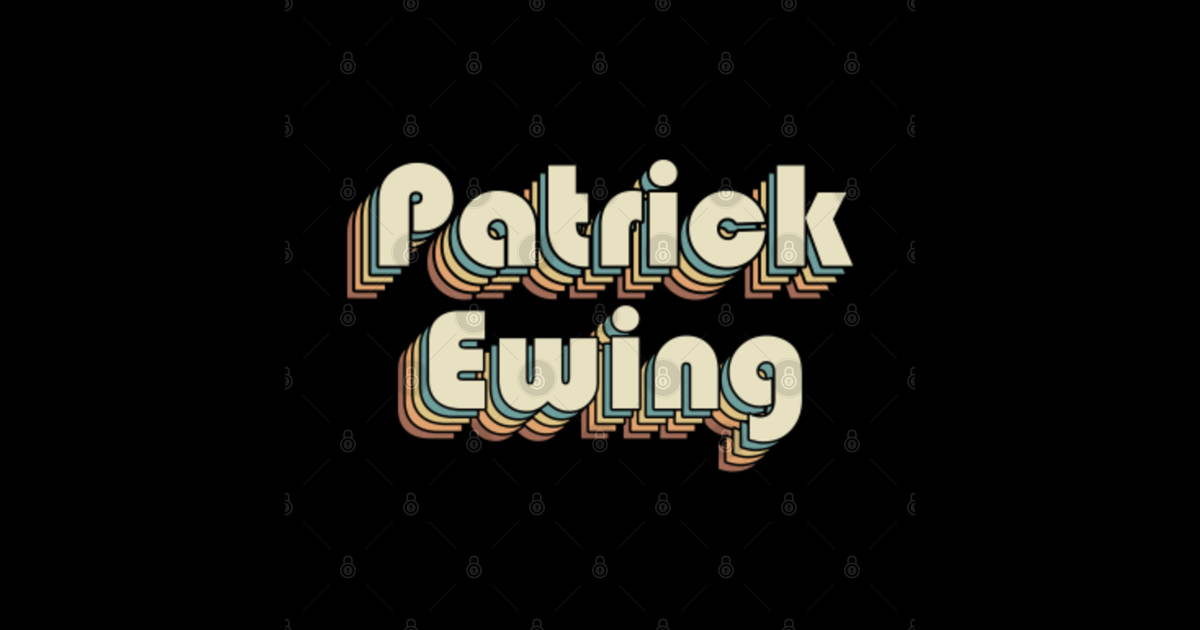 Patrick Ewing // Patrick Ewing Retro Rainbow Typography Style // 70s ...