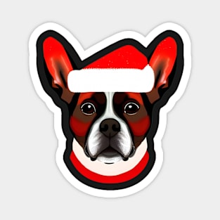 Christmas Dog Transparent Background Magnet