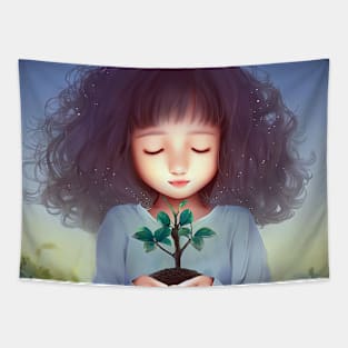 Save the earth  saplings Tapestry