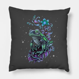 Neon Magic Frog Pillow