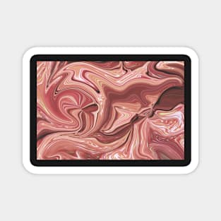 Modern abstract red random marble effect Magnet