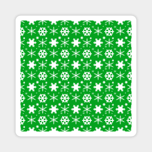 Snowflakes Green Magnet