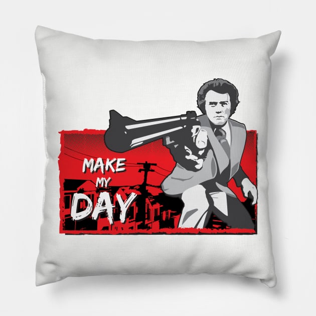 Make My Day Pillow by nprinzing