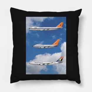 South African Airways Livery of 747 Jets Pillow
