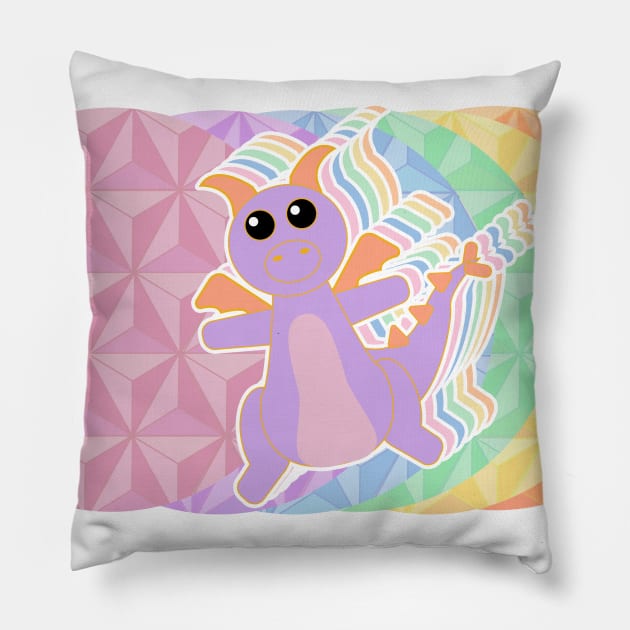 Pastel Epcot Pillow by creationsbym