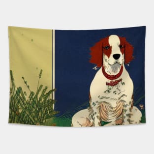 Welsh Springer Spaniel Dog in Nature Tapestry