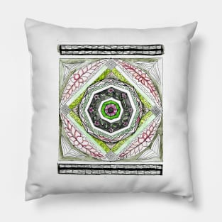 Third Eye Watercolor Mandala Pillow