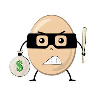 Egg Bandit - Funny Character Illustration T-Shirt