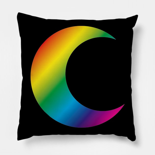 Rainbow moon. Pillow by RENAN1989