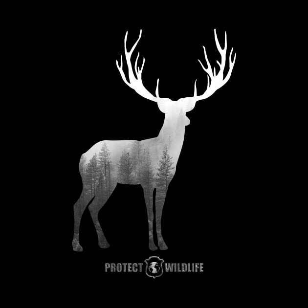 Protect Wildlife - Nature - Deer Silhouette by JTYDesigns