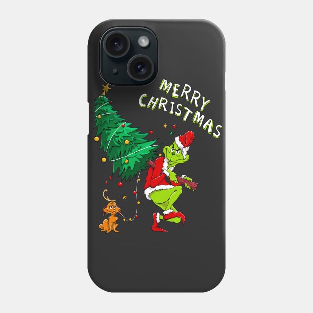 Stealing Christmas Tree Phone Case by Nifty Studio