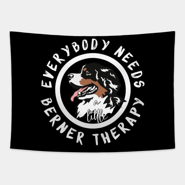 Bernese therapy Tapestry by Bernesemountaindogstuff