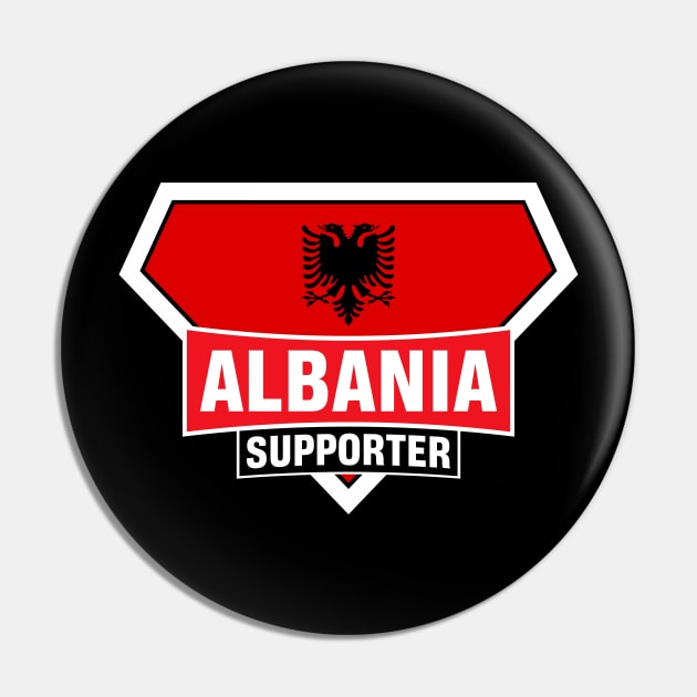 Albania Super Flag Supporter Pin by ASUPERSTORE