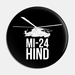 Mi-24 Hind helicopter gunship white version Pin