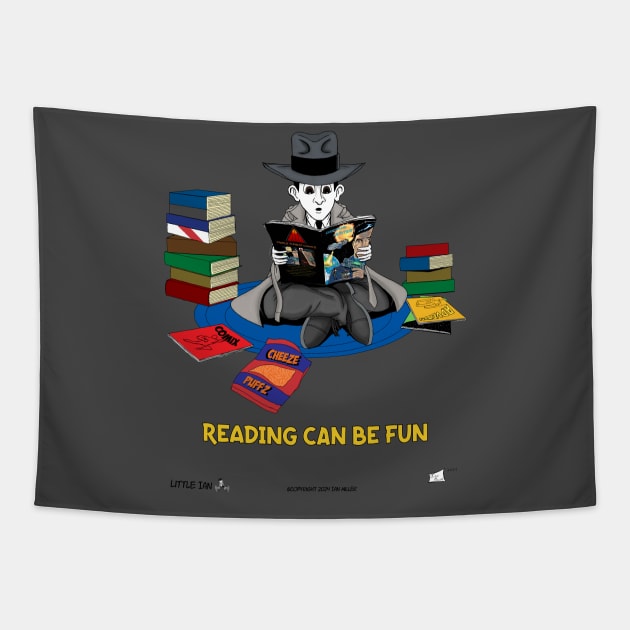 Little Ian- Reading CAN Be Fun Tapestry by Little Ian Merch