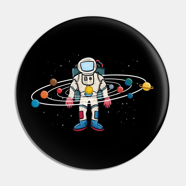 Astronaut with planets and Galaxy kids gift idea Pin by dconciente