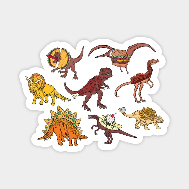 Foodie Dino Lover Magnet by Sasha Banana 