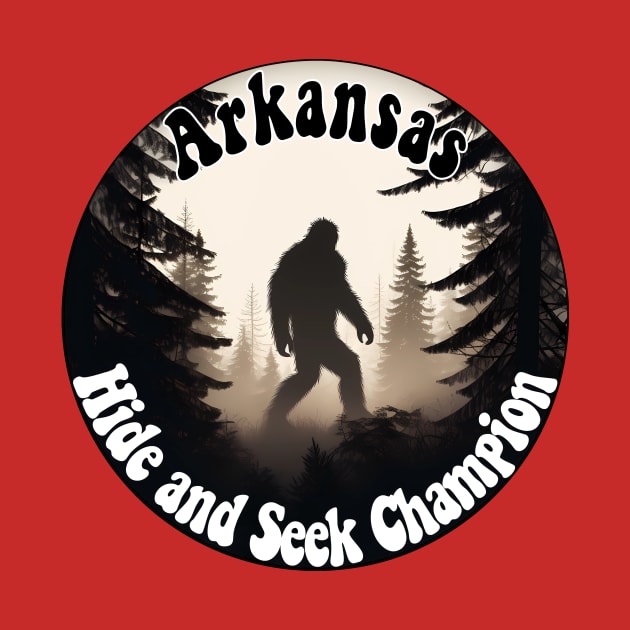 Arkansas Hide and Seek Champion - Bigfoot Design by Arkansas Shop