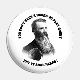 Rugby Beards Design Pin