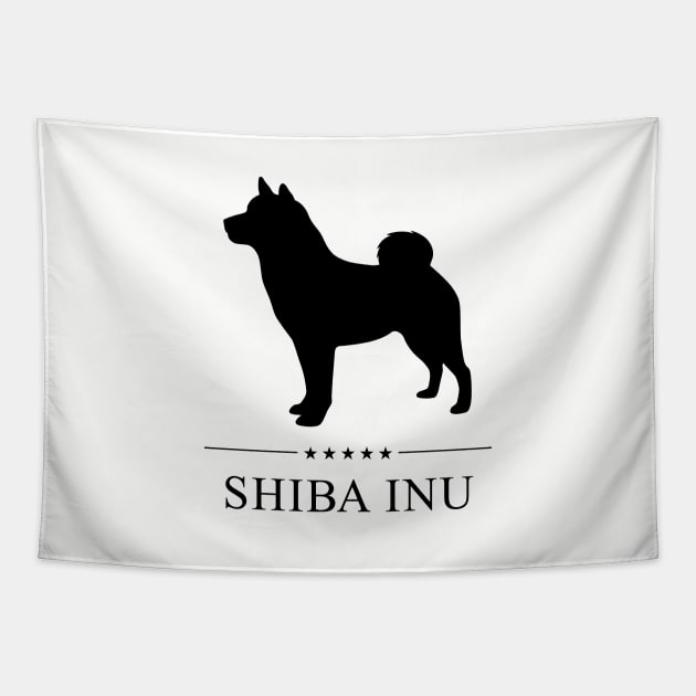 Shiba Inu Black Silhouette Tapestry by millersye