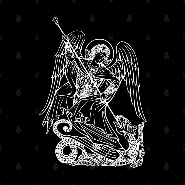 Saint Michael Archangel and the dragon by la chataigne qui vole ⭐⭐⭐⭐⭐