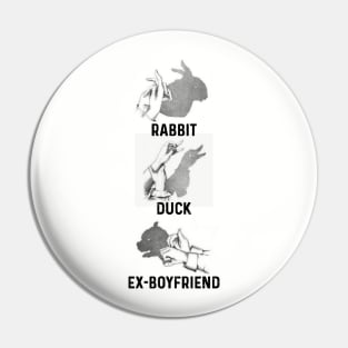 Shadow Puppets: Rabbit, Duck, Ex-Boyfriend Pin